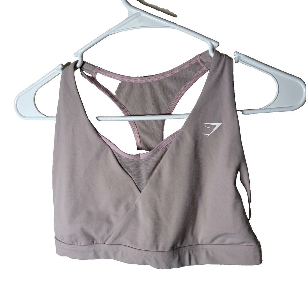Gymshark Sports Bra Women's Medium Round Neck Mesh Racerback Athletic Active